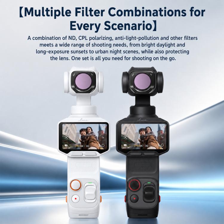 Filtro magnetico a sgancio rapido per obiettivo Insta360 Luna Pro, 8 in 1 Mixed Filter, 12 in 1 Mixed Filter