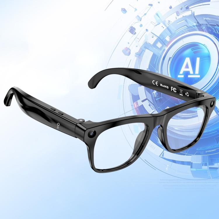 Occhiali intelligenti XK ONE con intelligenza artificiale, fotocamera HD da 1 MP, chiamate Bluetooth, assistente vocale AI e traduzione AI., Transparent Lens, Sunglasses