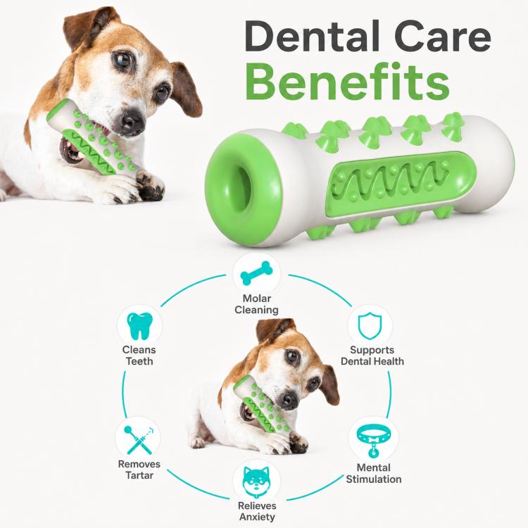 Giocattolo per cani a forma di osso masticabile, con guscio grigio rinforzato, ideale per la dentizione.