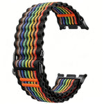 Cinturino per orologio in nylon con texture a onde oceaniche., For Galaxy Watch9 / 8 / 8 Classic