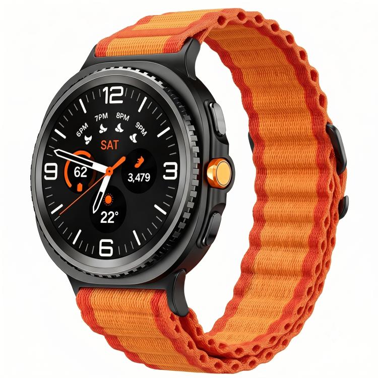 Cinturino per orologio in nylon con texture a onde oceaniche., For Galaxy Watch9 / 8 / 8 Classic