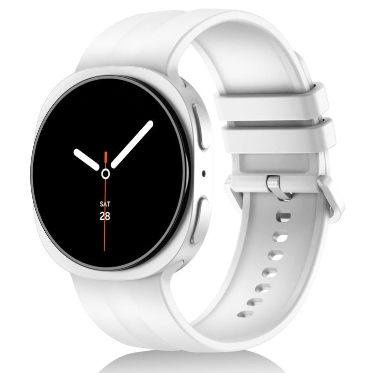 Cinturino in silicone a righe verticali tinta unita xDfind per Galaxy Watch9 / 8 / 8 Classic, S, L