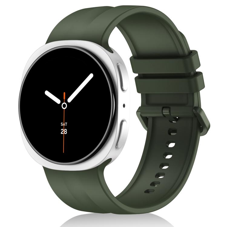 Cinturino in silicone a righe verticali tinta unita xDfind per Galaxy Watch9 / 8 / 8 Classic, S, L