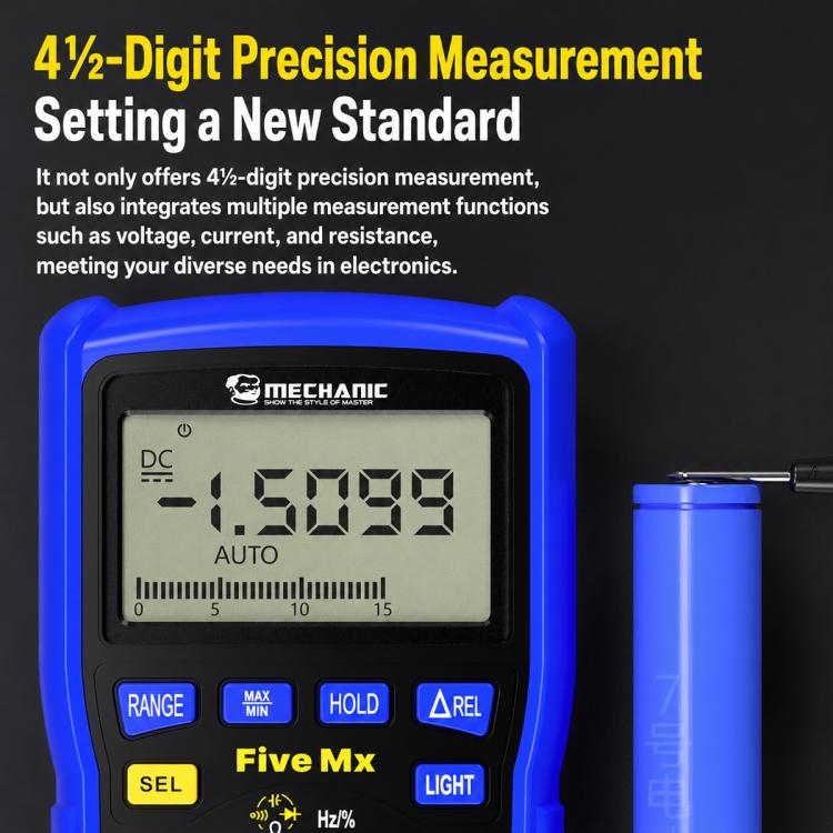 Multimetro digitale intelligente MECHANIC Five Mx con display e temperatura