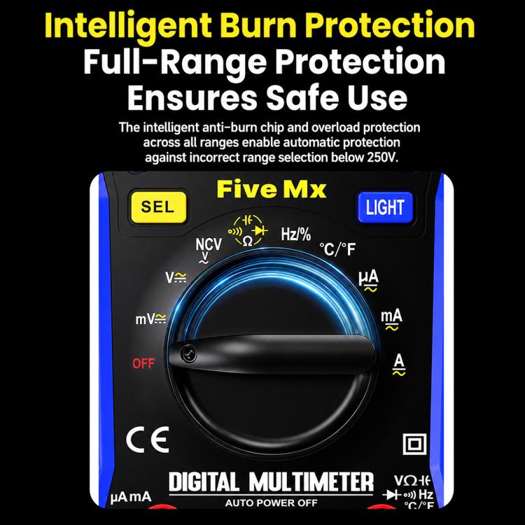 Multimetro digitale intelligente MECHANIC Five Mx con display e temperatura
