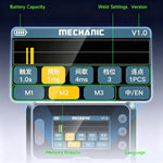 Saldatrice a punti a batteria portatile MECHANIC PN360 manuale/automatica a doppio impulso con display digitale., MECHANIC PN360