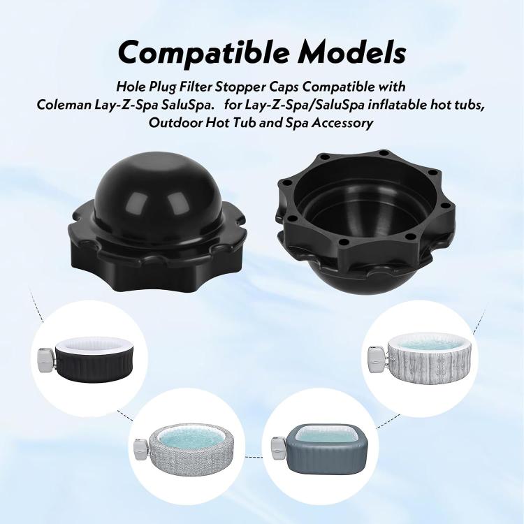 Confezione da 4 tappi di chiusura per piscina LAY-Z-SPA, codice P6575.