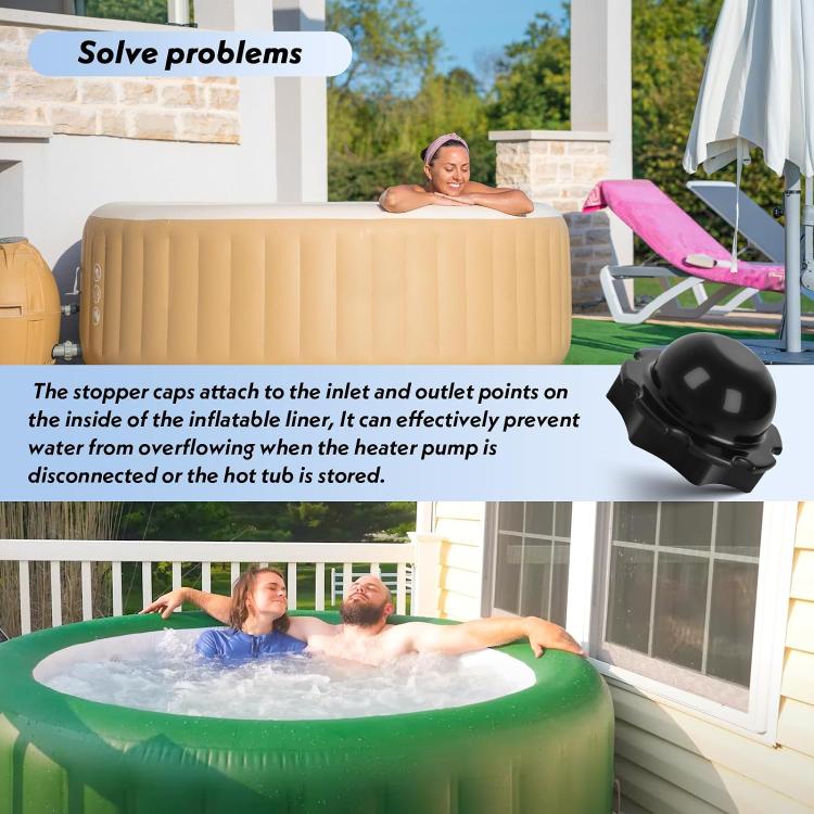 Confezione da 4 tappi di chiusura per piscina LAY-Z-SPA, codice P6575.