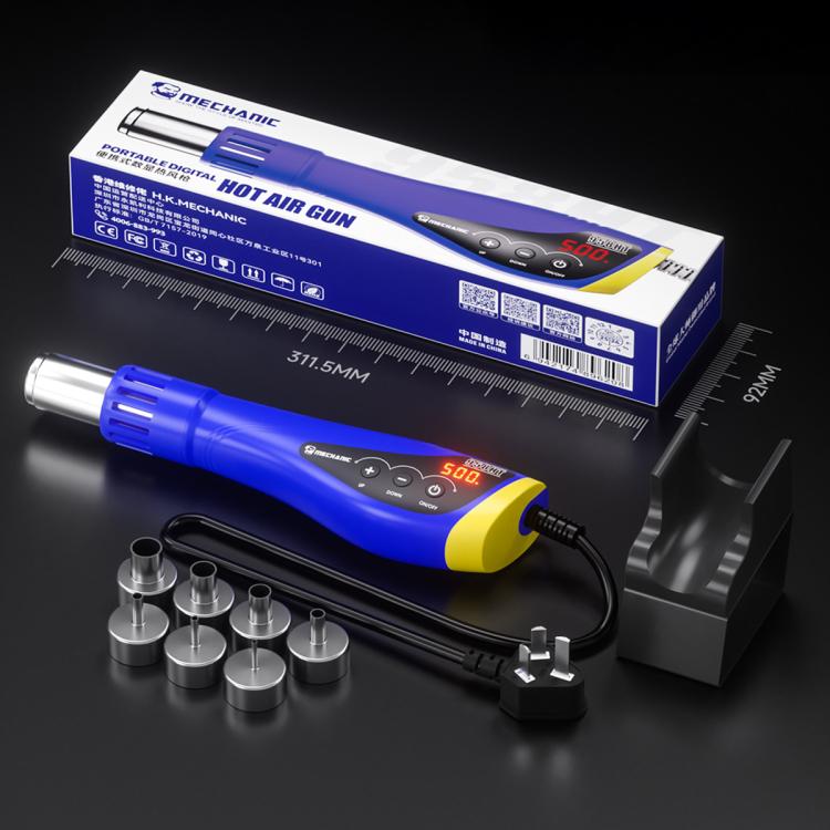 Pistola ad aria calda portatile MECHANIC HT958 da 600 W con display digitale HD., US Plug, EU Plug
