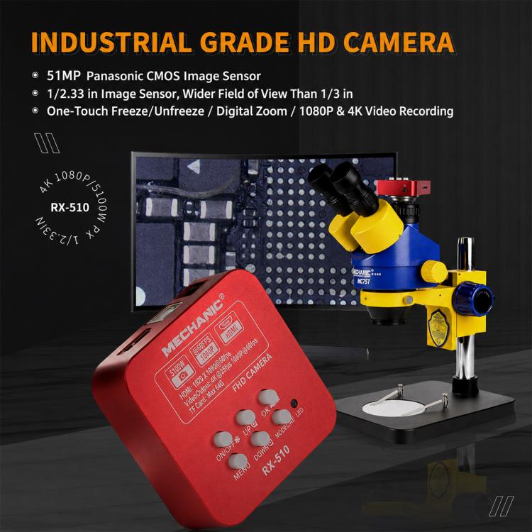 Telecamera per microscopio industriale MECHANIC RX-510 HD 5100MP