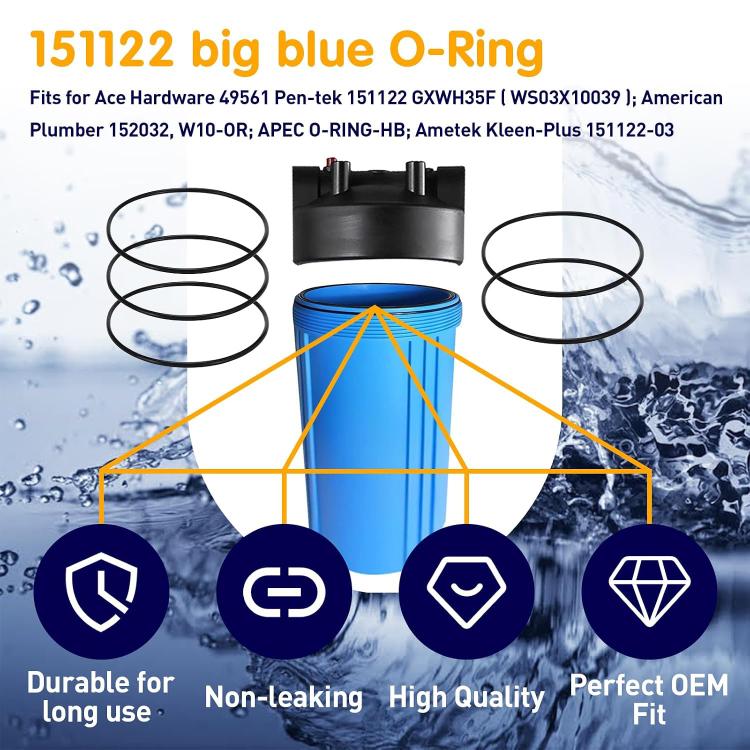 Guarnizione di ricambio O-ring per filtro acqua blu grande Pentek 151122