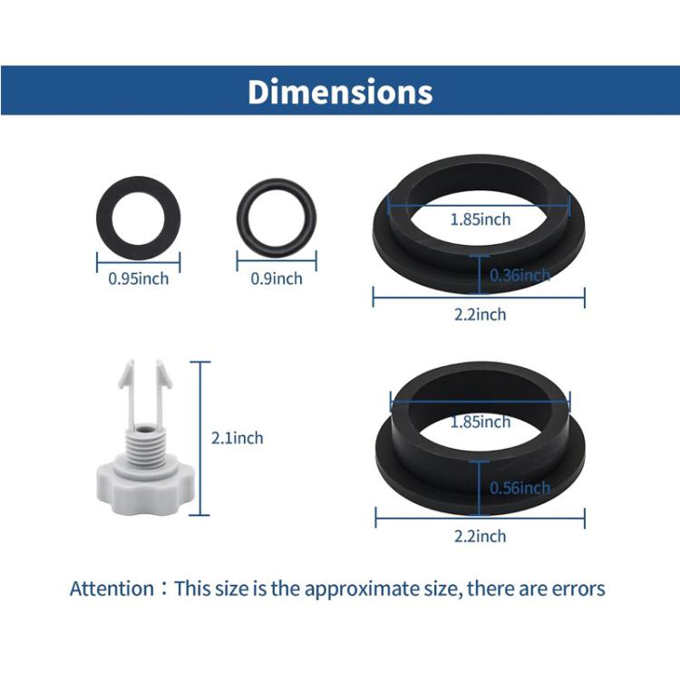 Set di rondelle per valvola di sfiato aria 25013 per pompe filtro a sabbia Intex