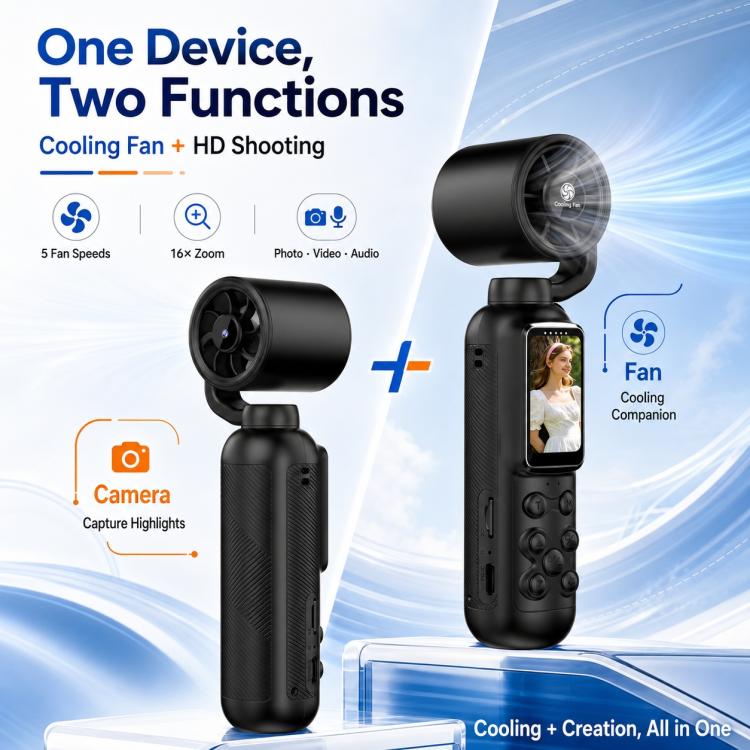 Videocamera portatile per vlog con schermo IPS da 1,47 pollici e risoluzione HD