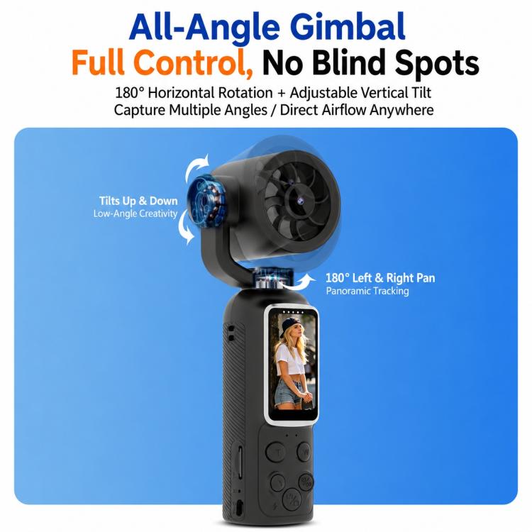 Videocamera portatile per vlog con schermo IPS da 1,47 pollici e risoluzione HD