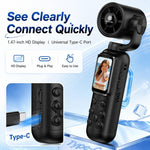 Videocamera portatile per vlog con schermo IPS da 1,47 pollici e risoluzione HD