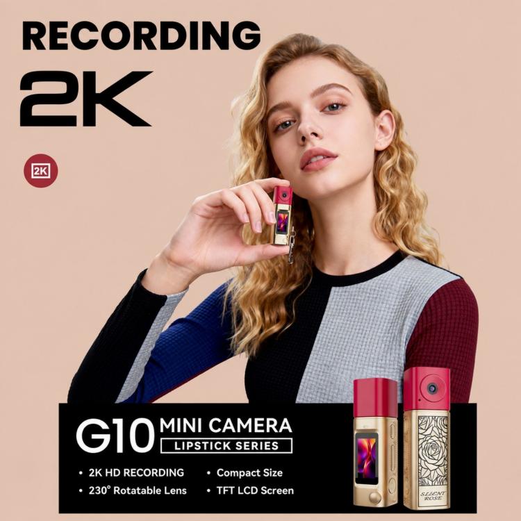 Mini fotocamera a pollice G10 in stile rossetto con registrazione 2K