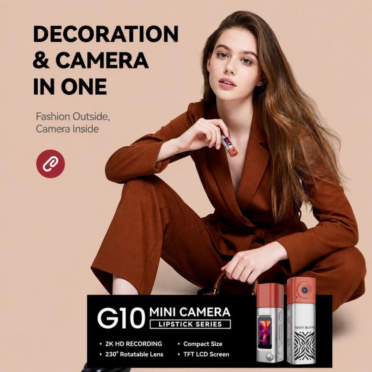 Mini fotocamera a pollice G10 in stile rossetto con registrazione 2K