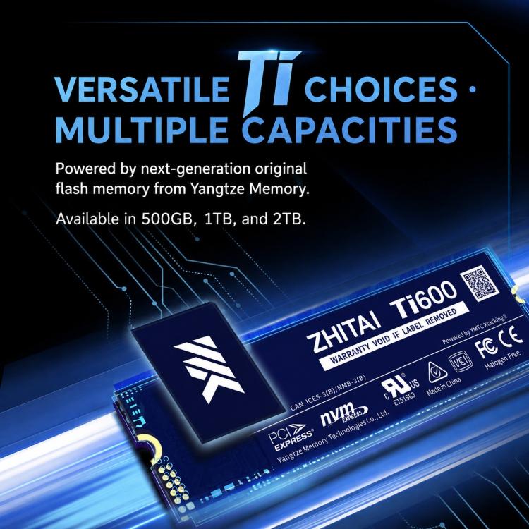 SSD ZHITAI YMTC Ti600 M.2 2280 PCIe 4.0 NVMe 1TB 2TB