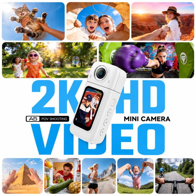 Action camera HD WiFi con schermo IPS da 1,47 pollici girevole magneticamente