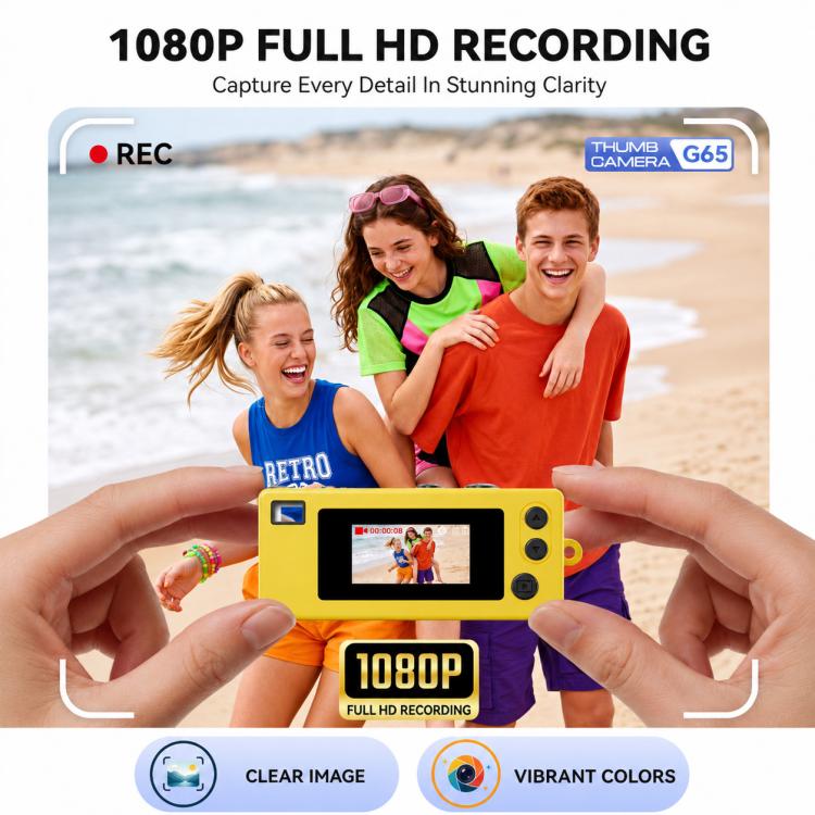 Mini videocamera portatile 1080p con funzione torcia e filtri creativi