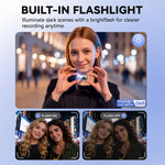 Mini videocamera portatile 1080p con funzione torcia e filtri creativi