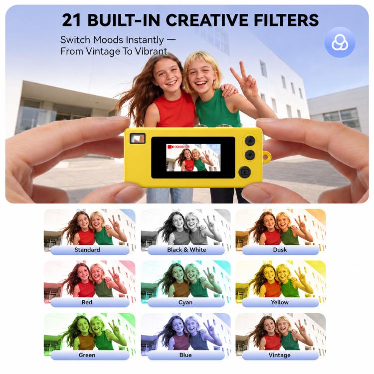 Mini videocamera portatile 1080p con funzione torcia e filtri creativi