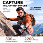 Videocamera sportiva portatile con schermo IPS da 1,9 pollici e risoluzione 2K
