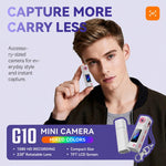 Mini fotocamera G10 con obiettivo girevole per esterni, risoluzione HD 1080P