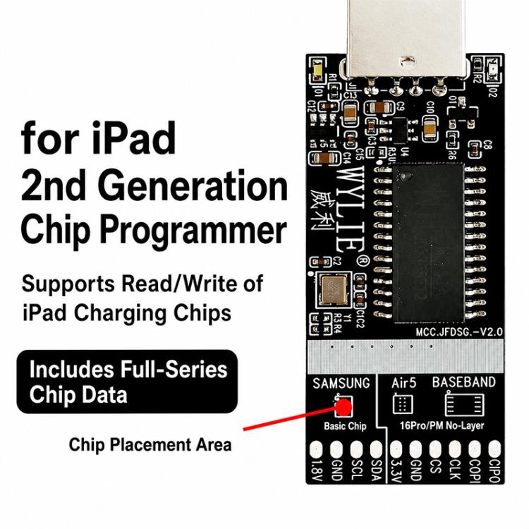 Programmatore chip di ricarica per iPad di seconda generazione WYLIE