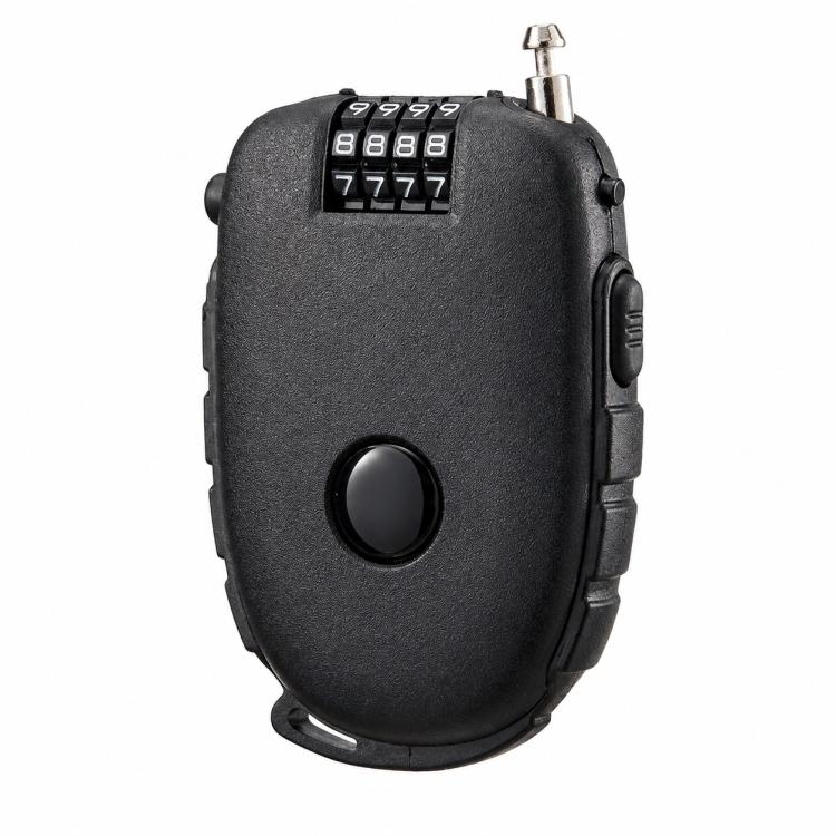 Lucchetto per casco portatile in filo d'acciaio estensibile