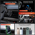 Supporto per auto con caricabatterie wireless magnetico da 15 W, girevole tramite touch screen, con raffreddamento integrato e luce RGB., T15