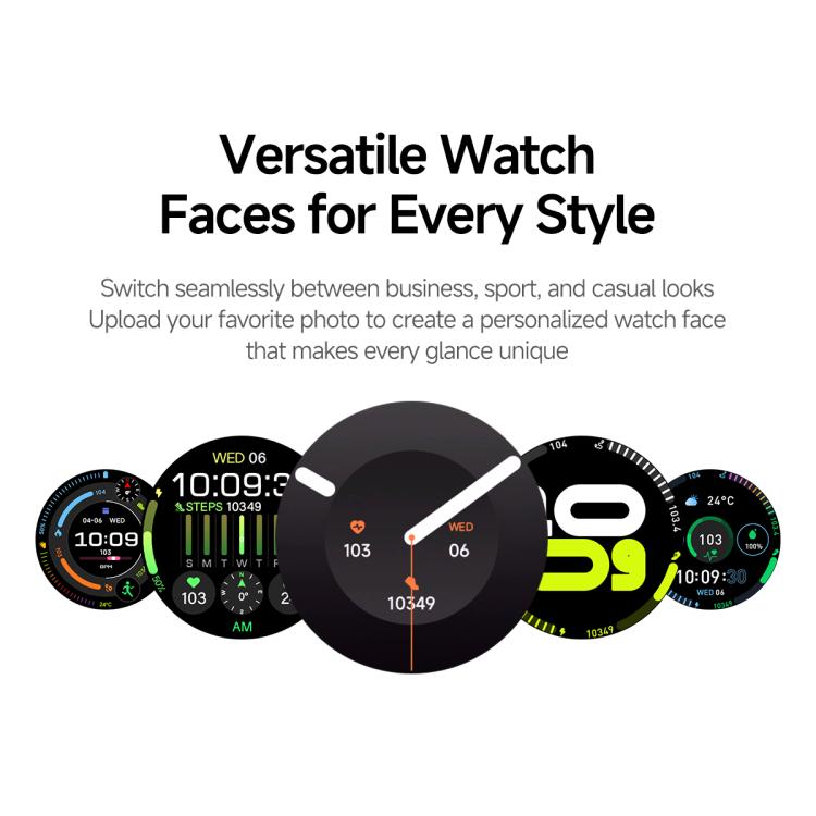 Smartwatch W9 Mini da 1,29 pollici con schermo IPS rotondo, versione in lingua straniera e supporto per il test della glicemia.
