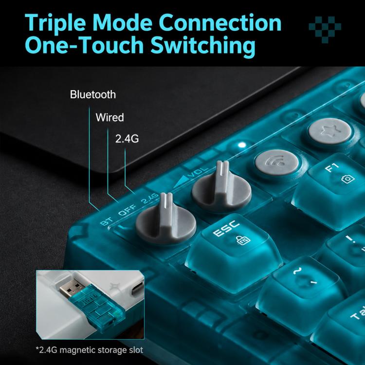 Tastiera meccanica 8BitDo Retro87 con illuminazione RGB retrò e tasti grandi