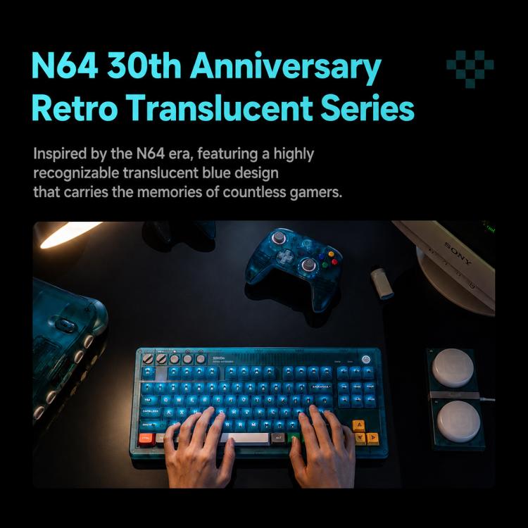Tastiera meccanica 8BitDo Retro87 con illuminazione RGB retrò e tasti grandi