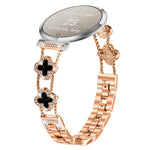 Cinturino per orologio xDfind con doppio quadrifoglio e diamanti in lega., For Garmin Lily 2