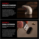 Mouse wireless 8BitDo Retro R8-C64 Edition con base di ricarica