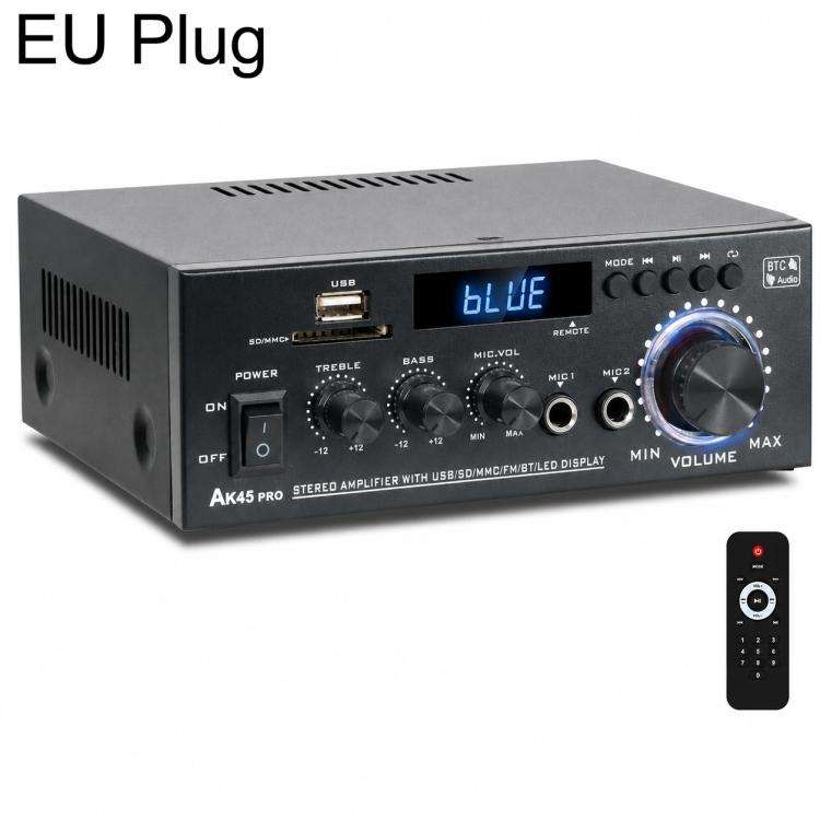 AK45 Pro Amplificatore audio digitale Bluetooth stereo ad alta potenza a 2 canali, EU Plug, UK Plug