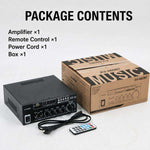AV-660BT Amplificatore audio Bluetooth stereo per karaoke a 2 canali, EU Plug, US Plug, UK Plug