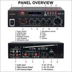 AV-660BT Amplificatore audio Bluetooth stereo per karaoke a 2 canali, EU Plug, US Plug, UK Plug