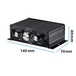 BT-888 Mini amplificatore Bluetooth 5.0 a 2 canali per uso domestico e in auto, No Adapter & BT, No Adapter Support BT, BT Version + US Plug, BT Version + EU Plug