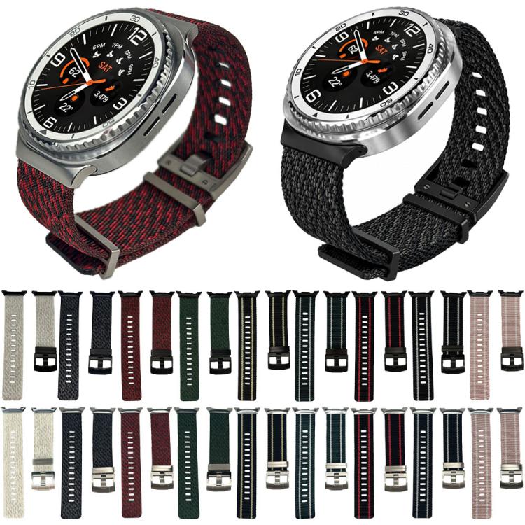 Cinturino per orologio in tela di nylon intrecciata, For Galaxy Watch9 / 8 / 8 Classic