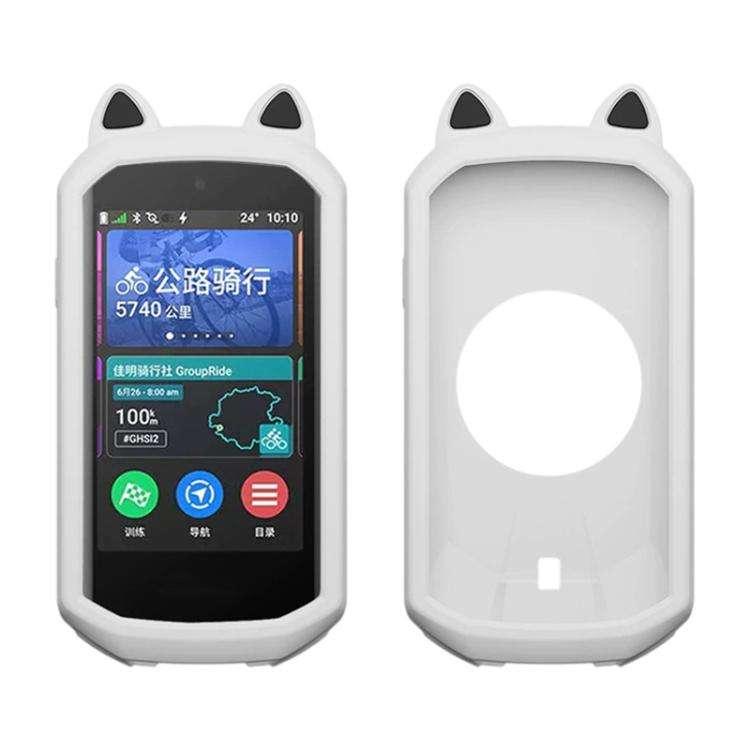 Copertura in silicone con orecchie di gatto per cronometro da bicicletta, For Garmin Edge 1050