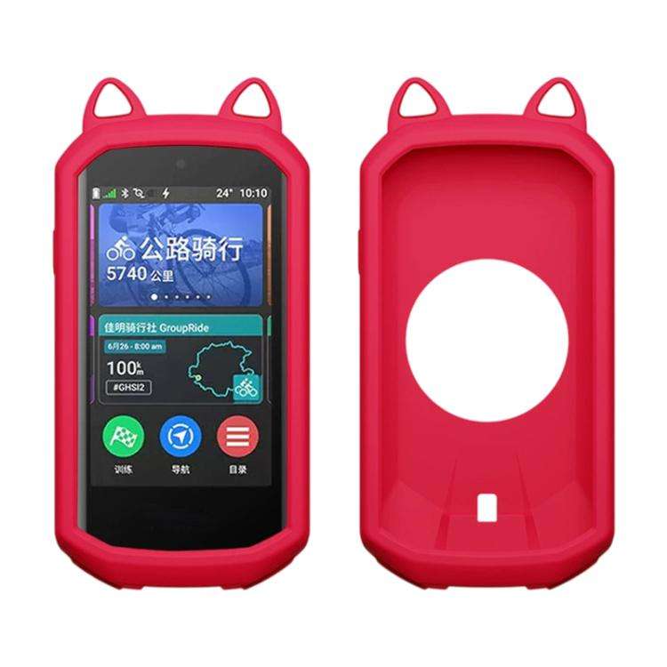 Copertura in silicone con orecchie di gatto per cronometro da bicicletta, For Garmin Edge 1050