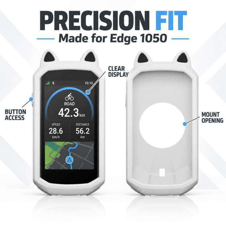 Copertura in silicone con orecchie di gatto per cronometro da bicicletta, For Garmin Edge 1050