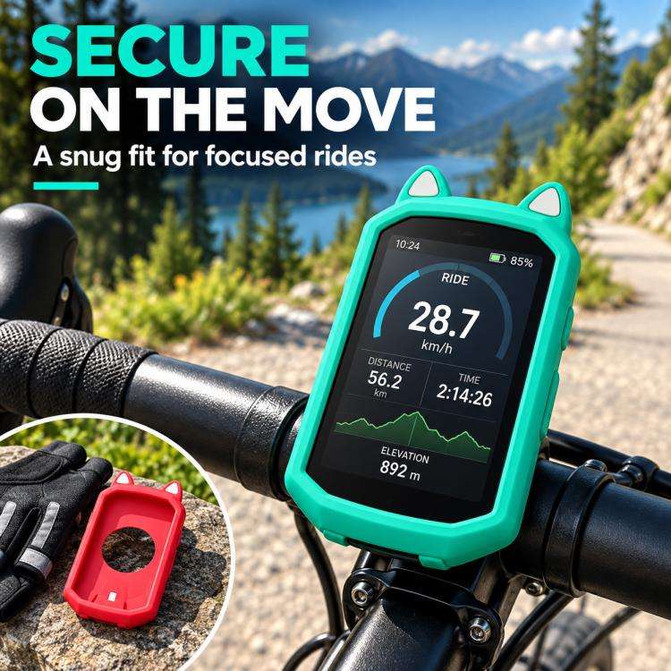 Copertura in silicone con orecchie di gatto per cronometro da bicicletta, For Garmin Edge 1050