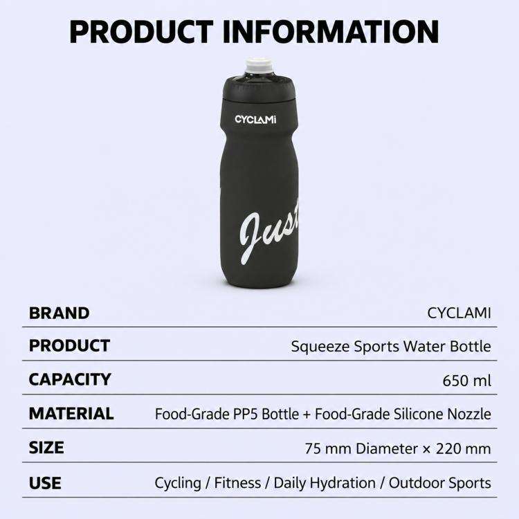 Borraccia flessibile portatile CYCLAMi da 650 ml per ciclismo all'aperto