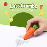 Confezione da 10 gomme da cancellare giganti a forma di frutta, simpatiche e creative, con disegni animati.