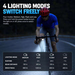 CYCLAMi AI1200 – Luce anteriore impermeabile per bicicletta, potente faro per uscite notturne, AI1200
