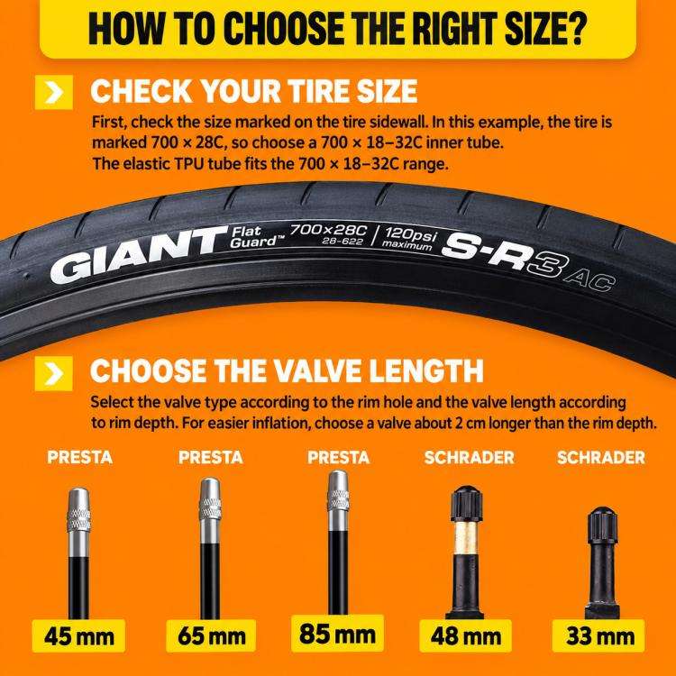Camera d'aria in TPU ultraleggera CYCLAMi per bici da corsa, 30g-FV45mm, 30g-FV65mm, 30g-FV85mm