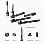 CYCLAMi - Coppia di valvole tubeless per bicicletta in alluminio (tipo Presta) con prolunga, 45mm, 65mm, 85mm